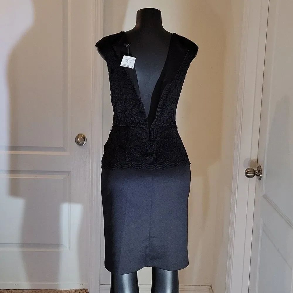 BRAND NEW CONNECTED APPAREL SLEEVELESS LACE TOP DRESS - Picture 12 of 16